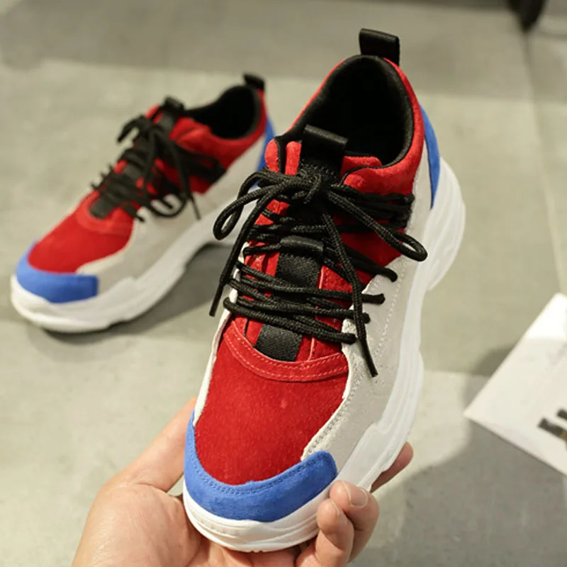 2018 Especially popular shoes woman spring New Arrivals sport running fashion tide Casual Cross-tied Round Toe 2 colors Women's Shoes