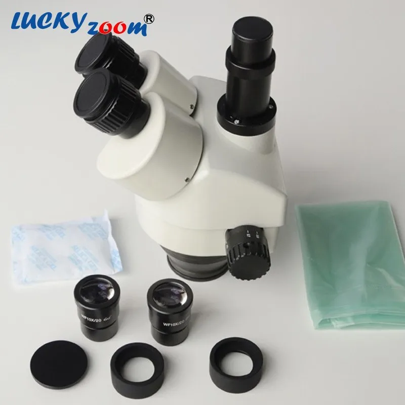 Lucky Zoom Brand 3.5X-90X Articulating Arm Zoom Stereo Microscope 14MP HDMI Digital Camera 2.0X 0.5X Objective Len 144LED Light