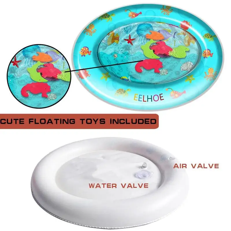 lower price  Baby's Inflatable Water Mat Cushion Pad Star Round Shape Water Play Mat Tummy Activity Center for K
