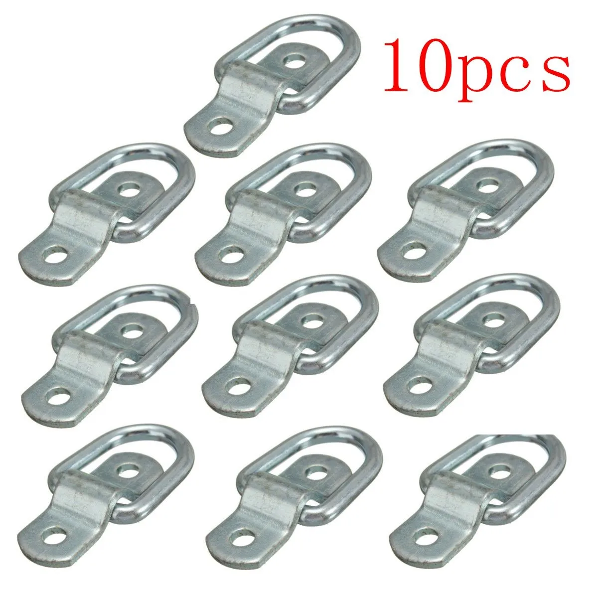 

10pcs/kit Lashing Ring Staple Cleat Tie Down Trailers For Vans Trucks Horsebox Boat Ropes