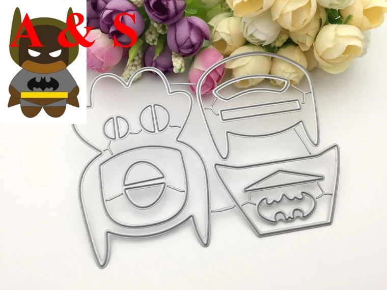 

Q92 CUTTING DIES Puzzle cute batman collage build up Scrapbook card invitation paper craft party decor embossing stencil cutter