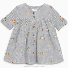Высокое качество, хлопок, осеннее платье для маленьких девочек Новинка года, детская одежда с длинными рукавами весеннее пляжное платье одежда для маленьких девочек