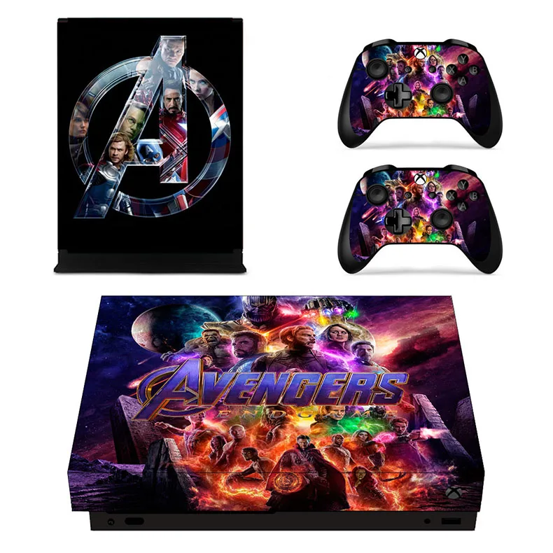 Мстители: Endgame наклейка для кожи vinilo adesivo pegatina наклейка s для Microsoft Xbox One X консоль и контроллер скины