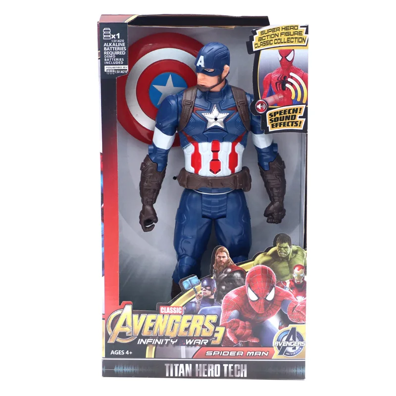 Marvel игрушки Мстители 4 фигурка супергероя Железный человек Халк Капитан Америка Тор человек паук Супермен модель игрушки