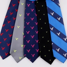Дизайн Британский мужской корейский Повседневный модный тренд студентов 7 см тонкий галстук вышивка черный красный орел галстук