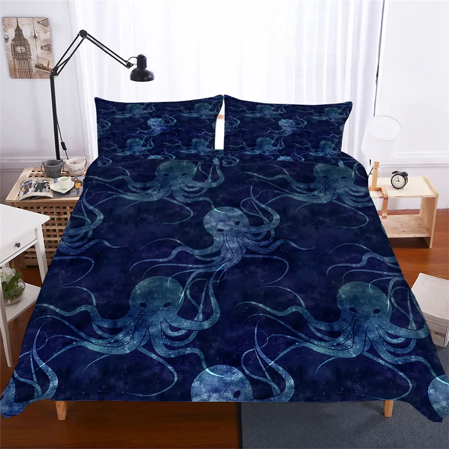 

Bedding Set 3D Printed Duvet Cover Bed Set Octopus Home Textiles for Adults Lifelike Bedclothes with Pillowcase #ZY04