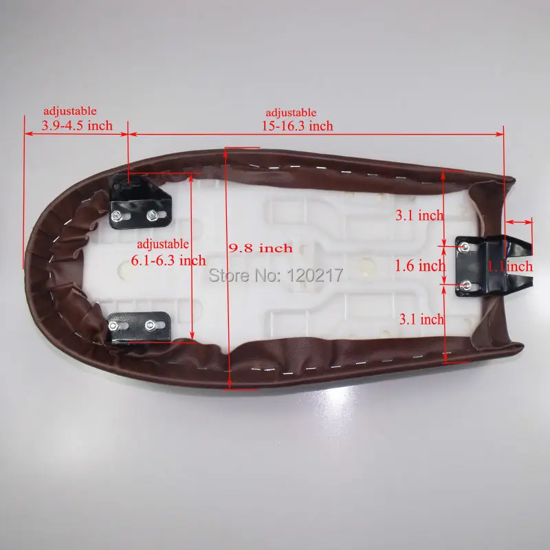 Новое коричневое винтажное сиденье Brat GN CB200 CB350 CB500 CB750 SR400 SR500 XJ XS KZ мотоциклетное