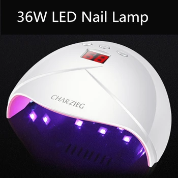 

Nail Art Tool UV LED Lamp 36W Nail Dryer Fast Dry Nail Lamp for Nail Polishing Machine Automatic Sensor LCD Digital Display