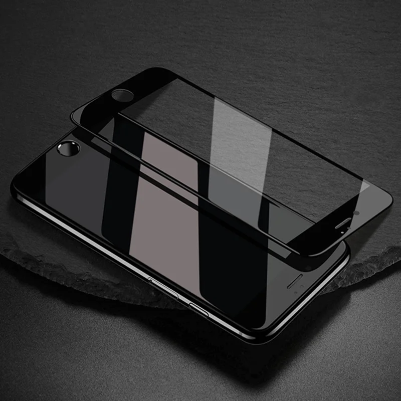 Закаленное стекло с полным покрытием для iPhone 7 8 6 6S 5S 5 S SE Защита экрана X Plus