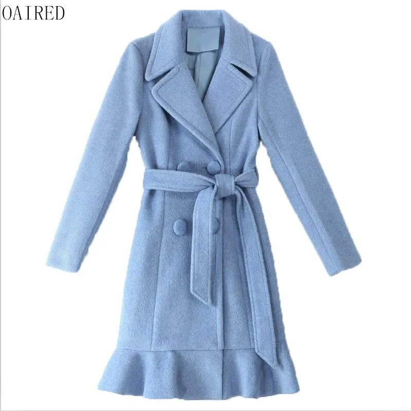 

Woolen Coat Women Clothing New Spring 2019 Winter Women Woolen Parka Long Slim Coats Jacket Female Outerwear Red OAIRED