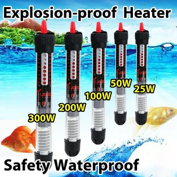 

Hot 25/50/100/200/300W Submersible Water Heater Heating Rod Thermo Stick for Aquarium Fish Tank Dropshiipping