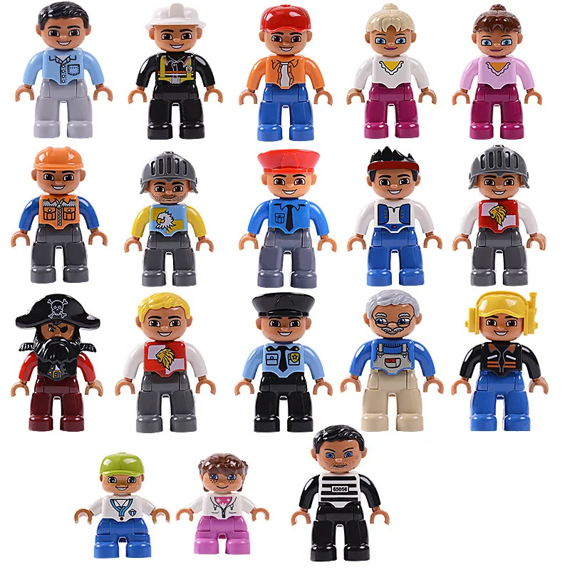 Duploed фигурки серии Family Character Bricks совместимый бренд Duploe строительные блоки