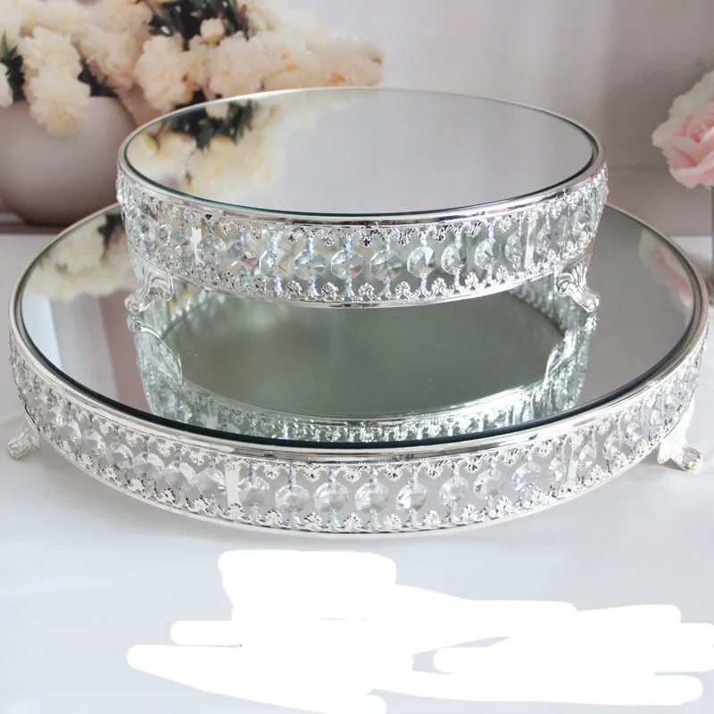 2016 luxe Metalen kristal grote cake stand toren houder/fruit snack tray/bakken feestartikelen/bruiloft cupcake decor
