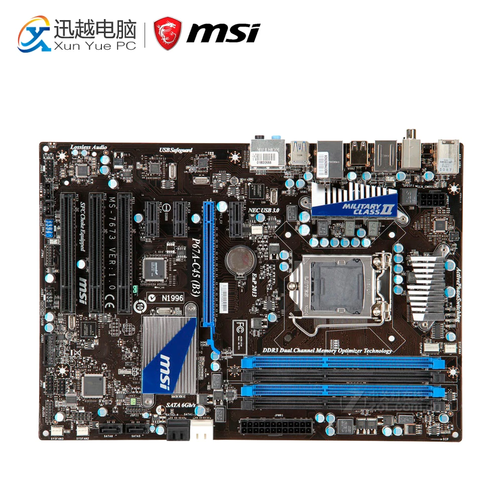 

MSI P67A-C45(B3) Desktop Motherboard P67 Socket LGA 1155 i3 i5 i7 DDR3 32G SATA3 USB3.0 ATX