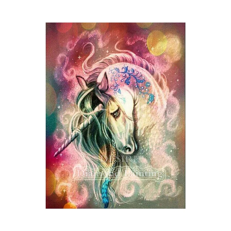 EASHRU Unicorn Animal 5D DIY Diamond Painting Cross Stitch Embroidery Needlework Full Square Drill Home Decor PT3408 | Дом и сад