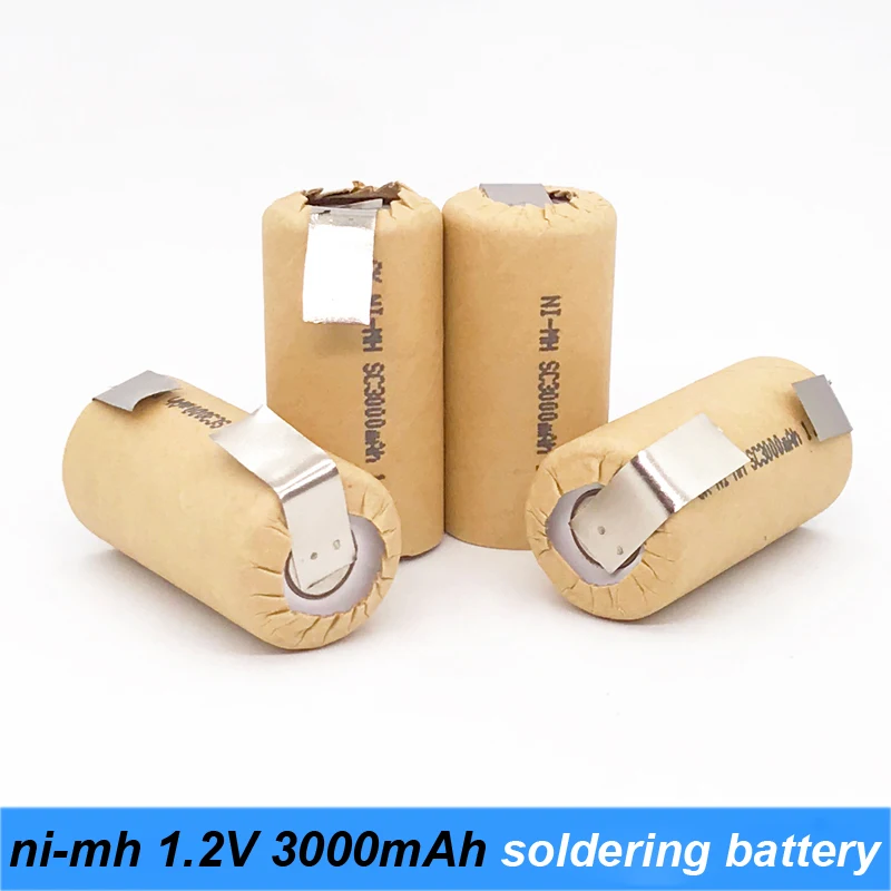 

ni-mh 1.2v battery 3000mah soldering strip for power battery screwdriver and robot battery 1.2v nimh rechargeable battery DE7