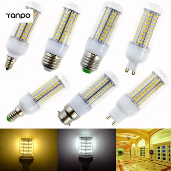 

LED Corn Bulb 20W 5730 SMD GU10 G9 B22 Bayonet E14 E27 E12 72 Chips Warm Cold White AC 110V 220V 240V Spotlight Candle Lampada