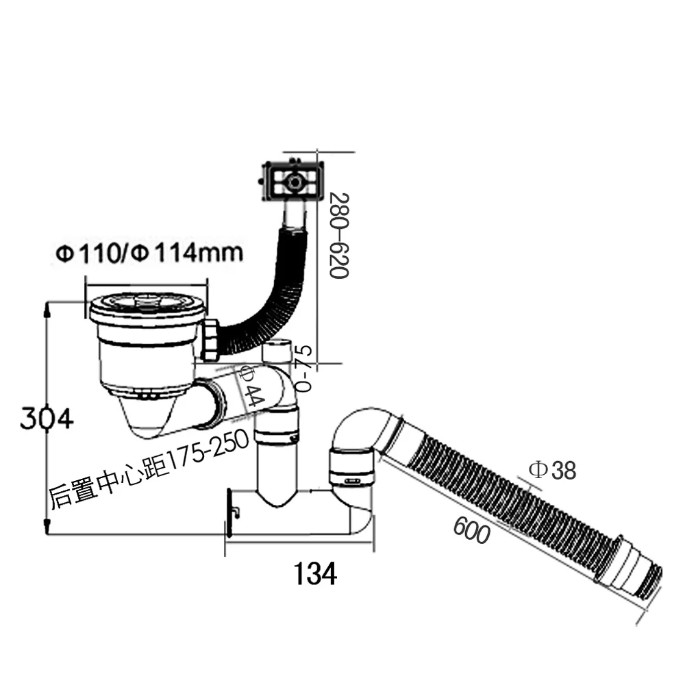 Talea Stainless Steel Single Sink Strainer drain strainer pipeline container Water drainer for dish - 32837116804