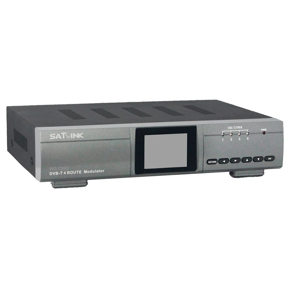 Оригинал Satlink WS 7990 4 маршрут DVB T модулятор AV HD Четыре маршрутизатор DM цифровой RF
