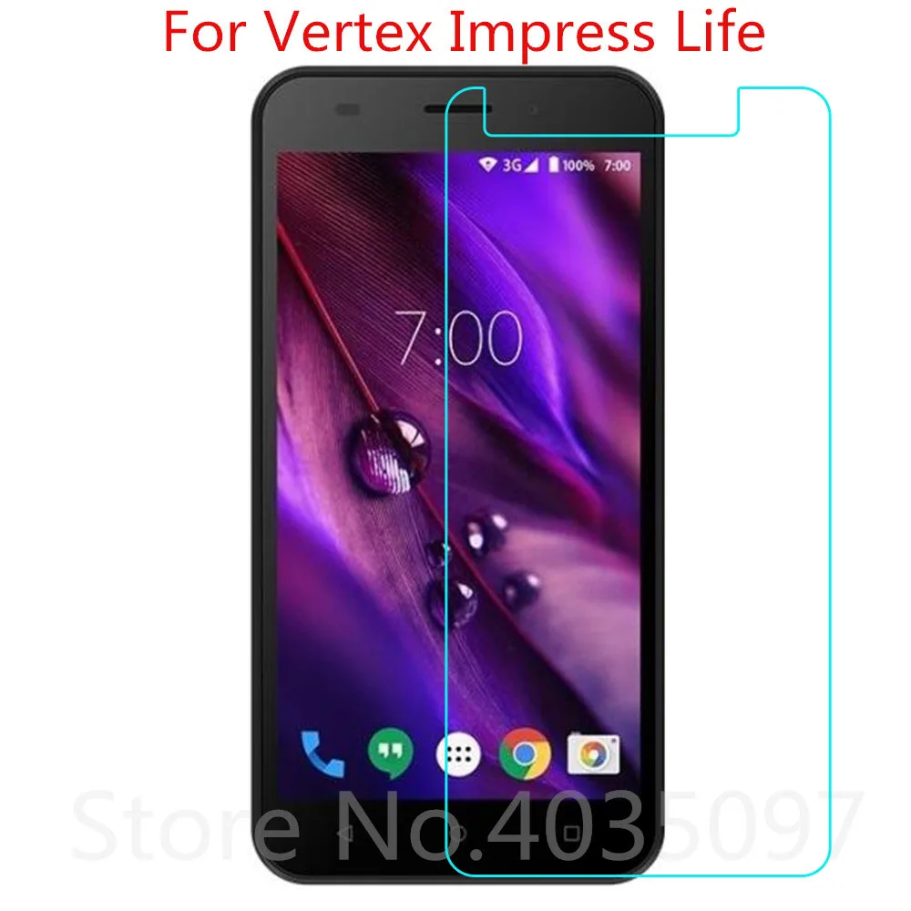 

2pcs Tempered Glass For Vertex Impress Life Screen Protector 9H 2.5D Phone Protective Glass For Vertex Impress Life Glass