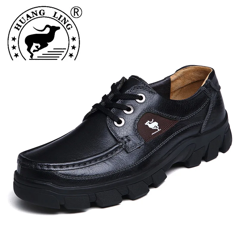 HUANGLING 2017 New Hot Sale Men Shoes Genuine Leather
