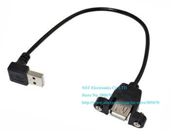 

Down Direction 90 Degree Angled USB2.0 A Male Connector to Female Extension Cable with Panel Mount Hole 25CM/Free shipping/10PCS