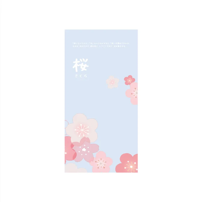 Новое поступление Sakura flower series note book Page еженедельные наклейки для дневника школьные принадлежности для девочек в подарок - Цвет: nightcherry