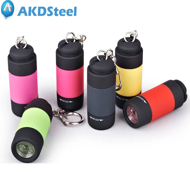 Akdsteel Портативный мини брелок usb Перезаряжаемые карманный фонарик свет лампы IP67