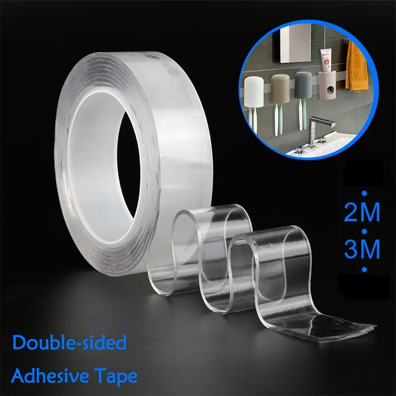 

2M Reusable Double-Sided Adhesive Nano Traceless Tape Removable Sticker Washable Adhesive Loop Disks Tie Glue Tool Dropshipping