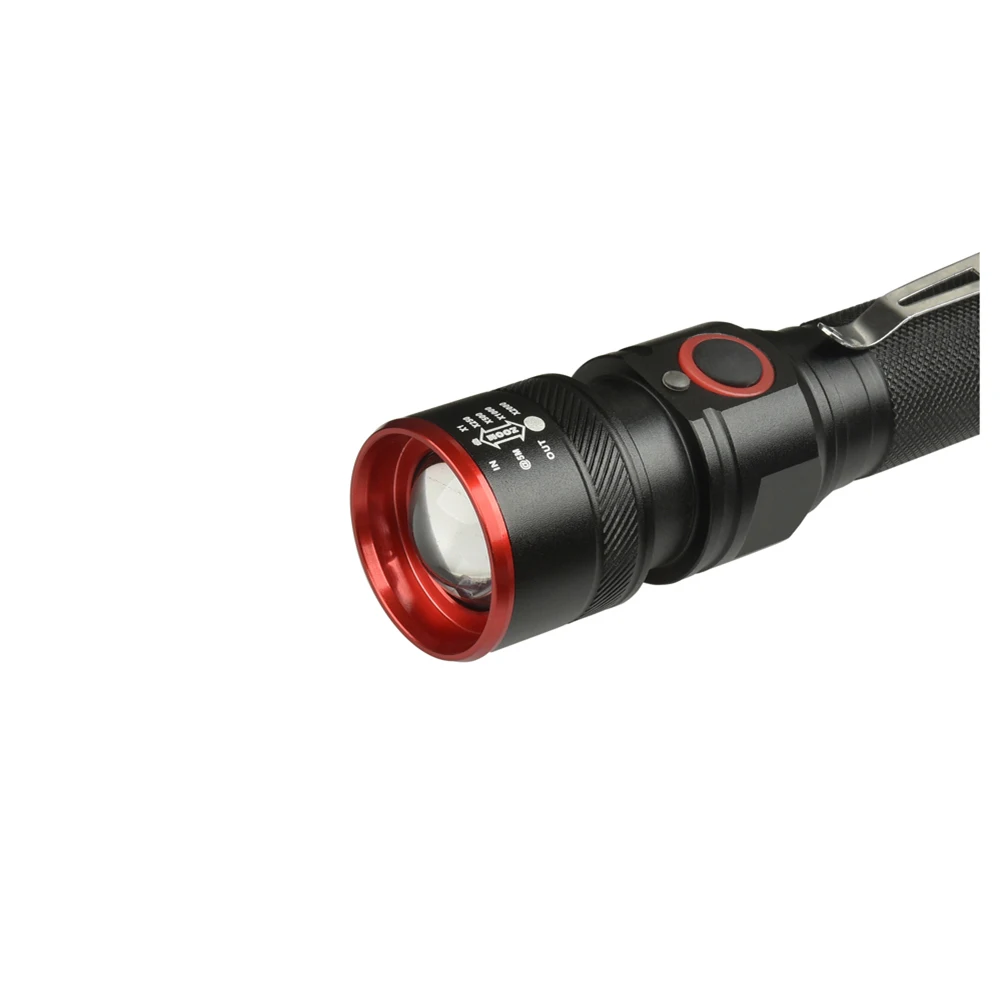 Micro Usb зарядка с индикатором зарядки регулируемый фокус Edc серия алюминиевый сплав яркий свет вспышка светильник без батареи