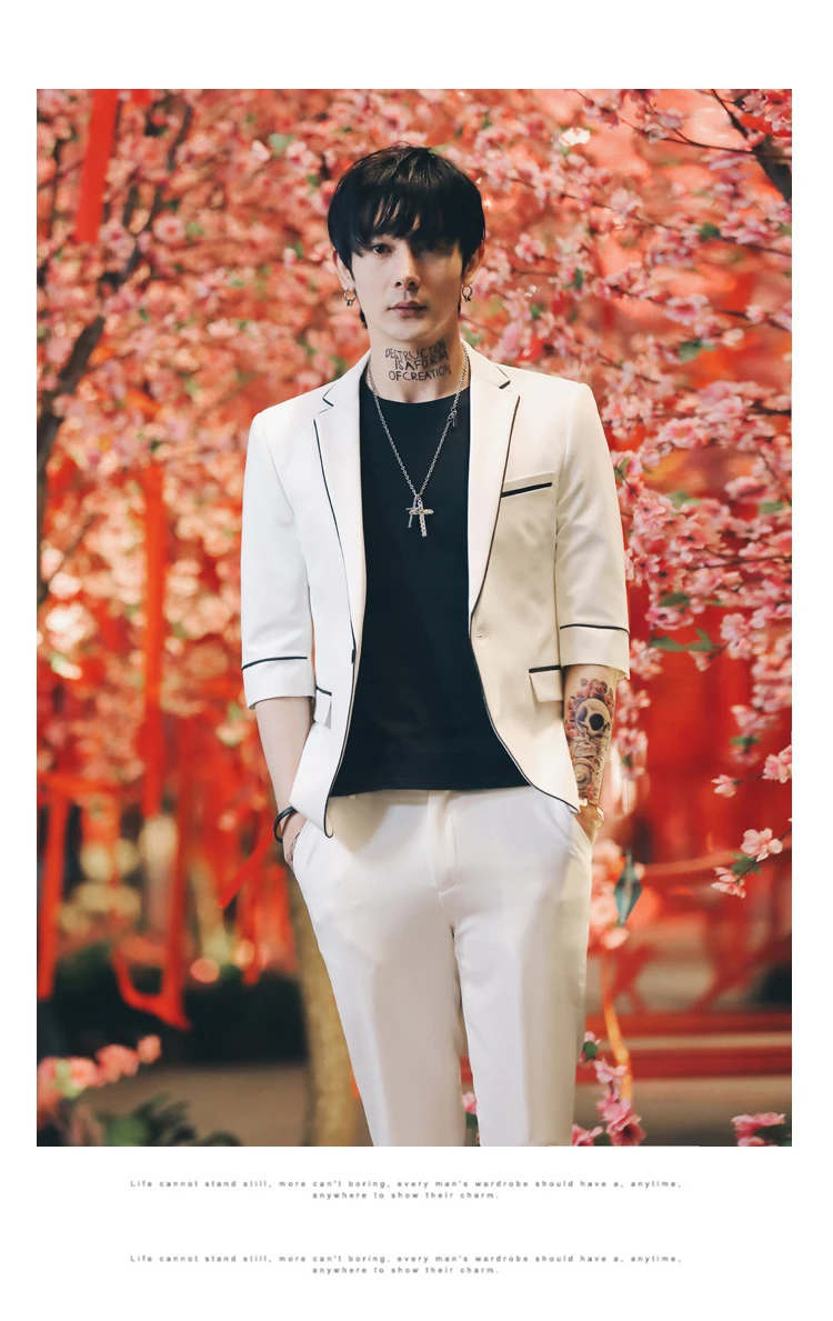 Черный костюм мужские летние корейские мужские костюмы дизайнерские Social Traje Elegante Hombre стильный костюм Homme Ete костюм для выпускного вечера платье