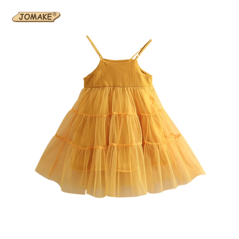 

JOMAKE Summer Brand 2019 Kids Dresses For Girls Casual Wear Solid Girl Dress Children Clothing Tutu Princess Baby Girls Clothes