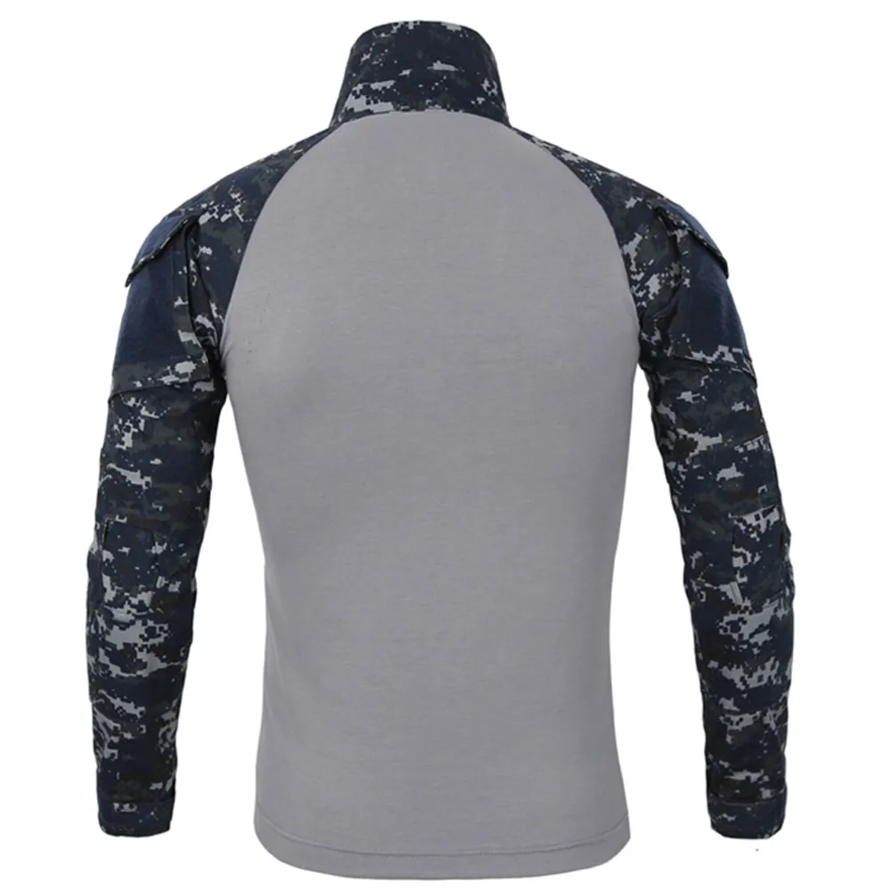 Камуфляжная армейская футболка для мужчин, США, RU, солдат, Боевая тактическая футболка, военная сила, Мультикам, камуфляжные Футболки с длинным рукавом