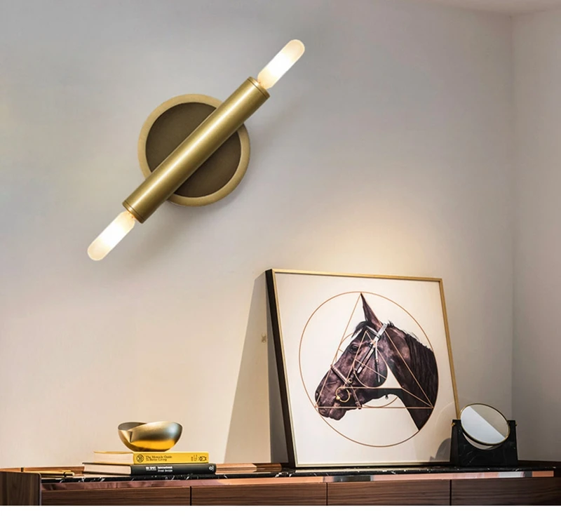 Pure Copper Modern Novelty Mirror Headlights Led Wall Lamp Living Room Bathroom Bedroom Wall Light Home Lighting Fixture (14)