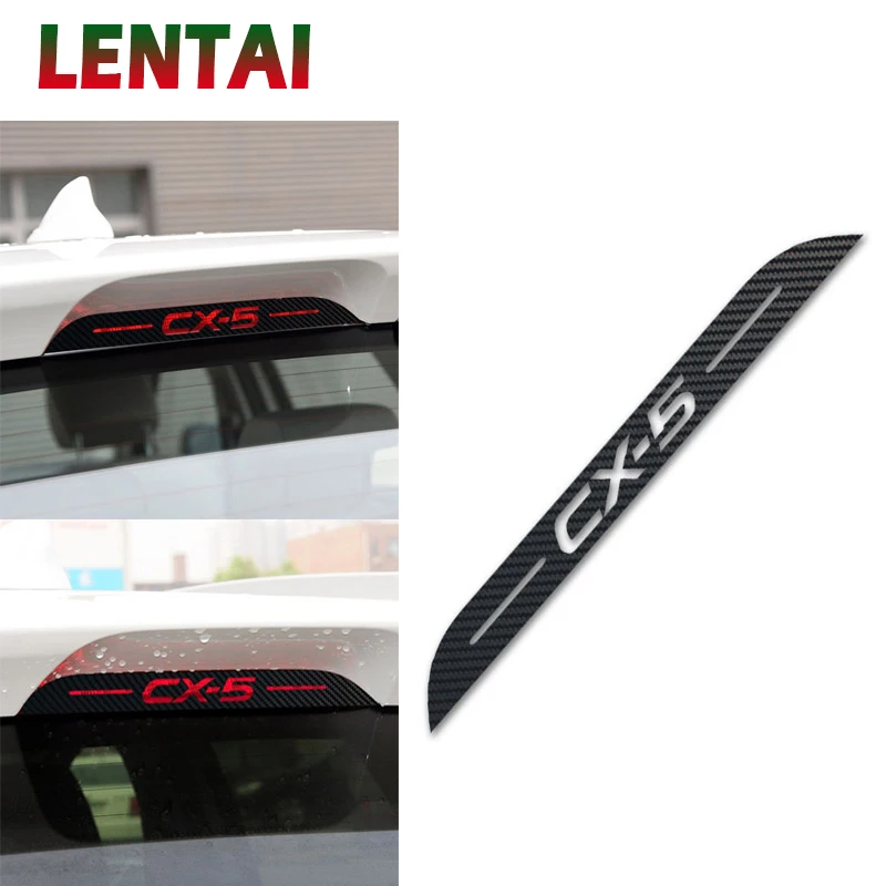 

OVERE High Brake Light Auto Accessories Black Carbon Fiber Stickers Protective Decals Car Styling For Mazda CX-5 2015 2016