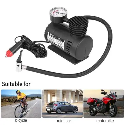 

Air Compressor vacuum pump 12V 300PSI Draagbare Emergency Luchtcompressor Elektrische Auto Motorfiets Band Inflator pomp