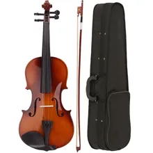 Акустическая скрипка 4/4 полный размер лук канифоль деревянные Струны для скрипки Группа черный чехол Подарок