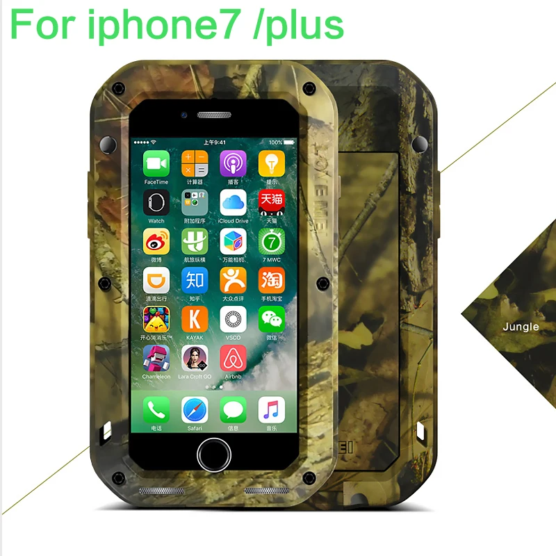 bilder für Original LOVE MEI Camo Serie Extreme Leistungsstarke Wasserdichte Abdeckung Für iphone7 plus 7 plus ShockProof Schmutzfester Metallkasten im einzelhandel bilder für Original LOVE MEI Camo Serie Extreme Leistungsstarke Wasserdichte Abdeckung Für iphone7 plus 7 plus ShockProof Schmutzfester Metallkasten im einzelhandel