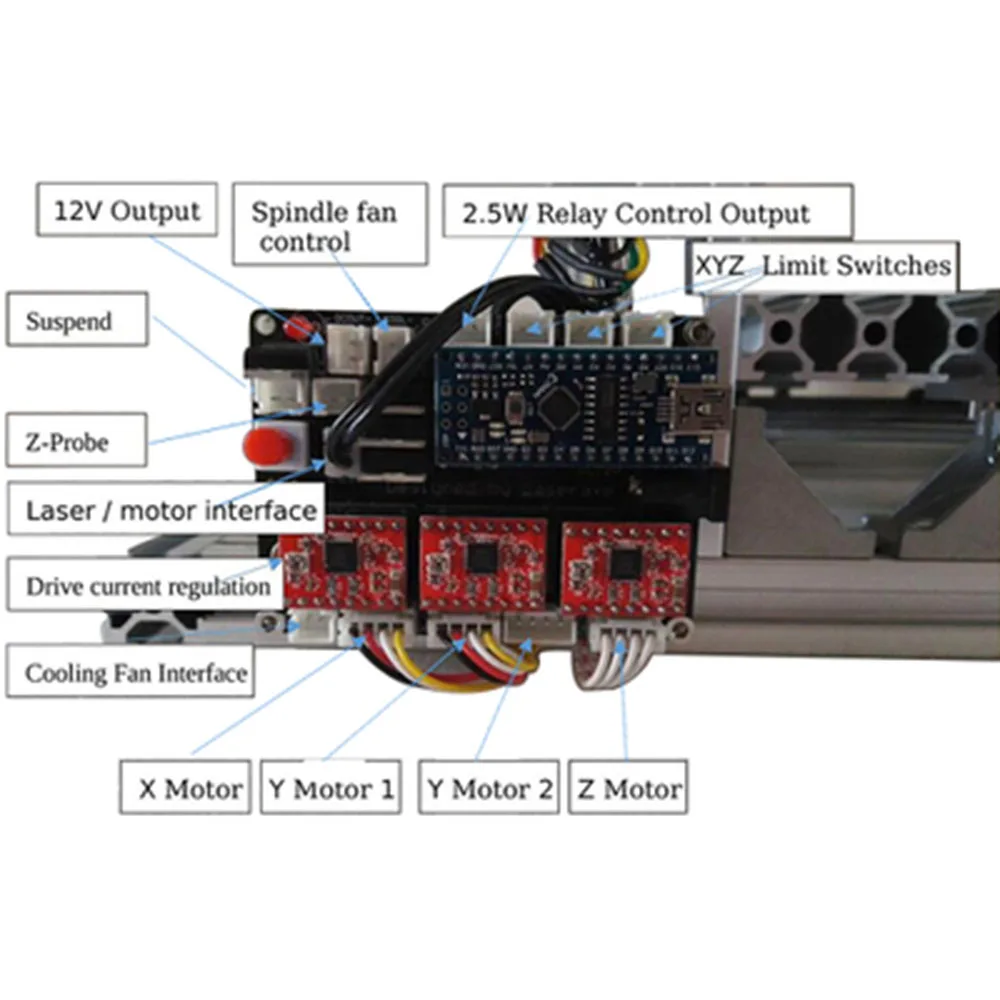 ЧПУ 2417 DIY ЧПУ гравировальный станок 3 оси мини Pcb ПВХ фрезерный станок металл резьба по дереву ЧПУ маршрутизатор GRBL контроль