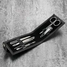 6 шт./партия портативный дорожный набор из нержавеющей стали для педикюра, маникюра, щипчики для ухода за ногтями, набор ножниц, практичный инструмент для ухода за ногтями