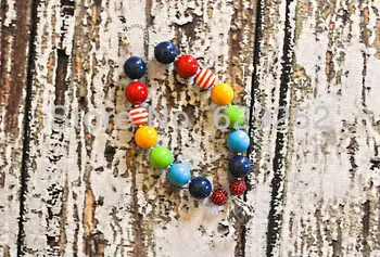 

10PCS LOT Rainbow Chunky Beaded Necklace..Chunky Necklace..Childrens Necklace..Pearl Necklace..Photo Prop CB138