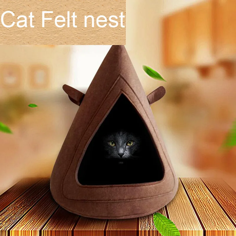 Warm Cone Type Mat Felt Cat Dog Pet Bed Cats Dogs House Puppy Kitten