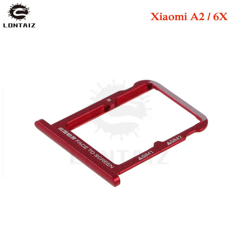 

Sim Cards Adapters Mi6X For Xiaomi Mi A2 6X MiA2 SIM Card Tray Socket Slot Holder Adapters Phone Replacement Housing Parts