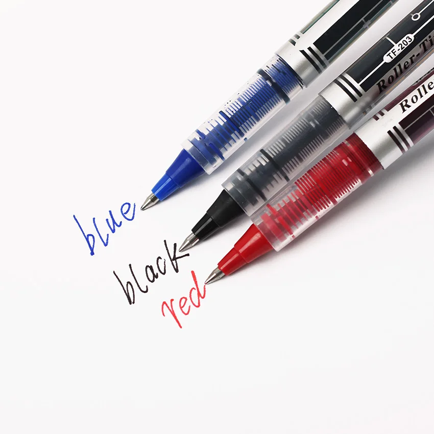 

Needle Straight Liquid Gel Pen 0.5mm 3 Color Inks Office Carbon Water Based Pen