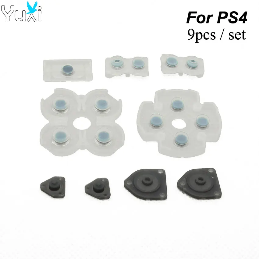 YuXi 9 шт./компл. силиконовый Кондуктивный резиновый клей кнопки Pad для Sony PS4 PlayStation