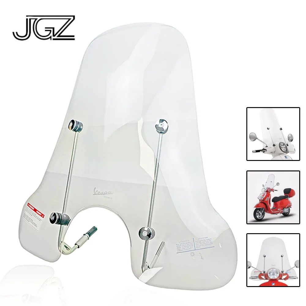 

For VESPA GTS 250 300 Motorcycle Transparent Acrylic Front Screen Windshield Windscreen Wind Deflector With Bracket Accessory L
