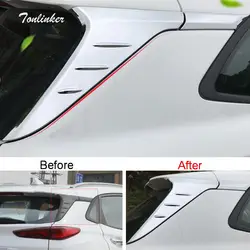 Tonlinker крышка стикеры для hyundai Encino 2018 Автомобиль Стайлинг шт. 4 шт. ABS Chrome багажника рядом треугольные украшения
