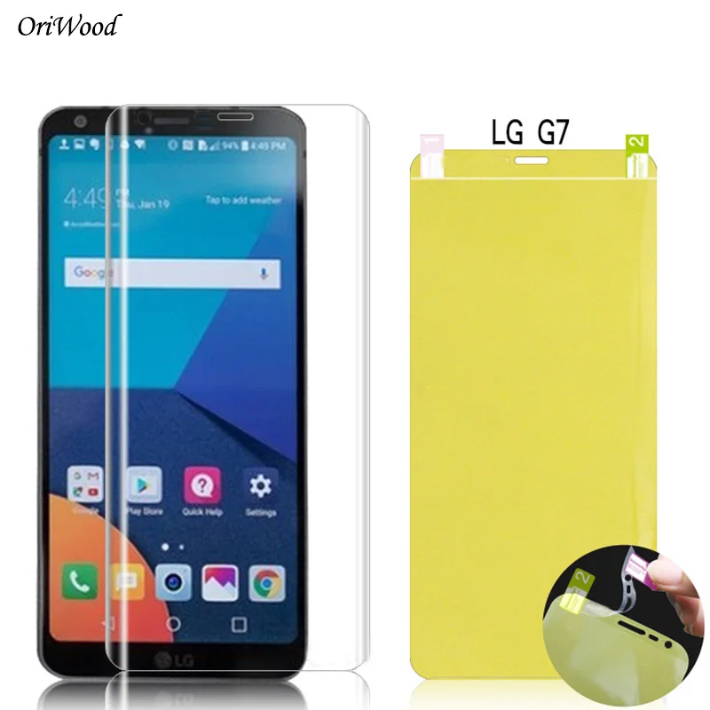 

OriWood Front Back 3D Full Cover Soft TPU Film Clear Screen Protector For LG G7 Anti-Scratch Phone Protective Film For LG G7