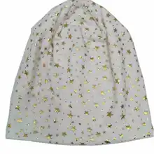 B188029 новейшая хорошая растягивающаяся акриловая и спандекс Мода Полный маленьких золотых звезд, очаровательные и удобные шапочки шляпа