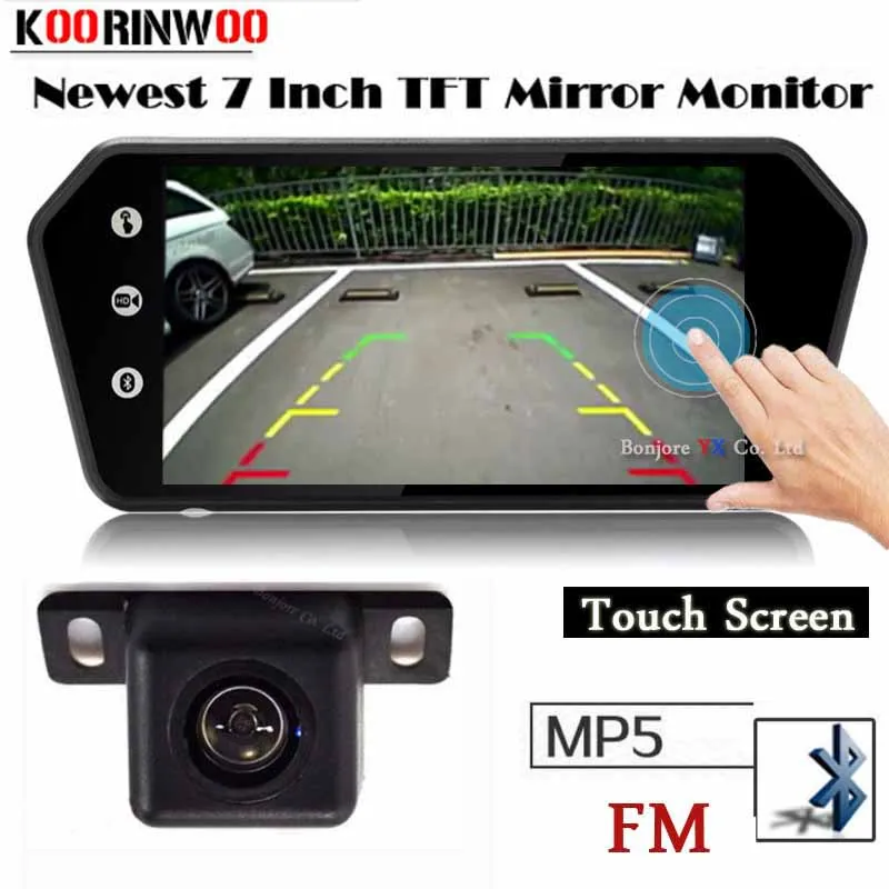 Koorinwoo беспроводной автомобильный монитор цифровой сенсорный экран 1024x600 USB Bluetooth